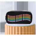 Three zipper pencil case gradient color pencil case